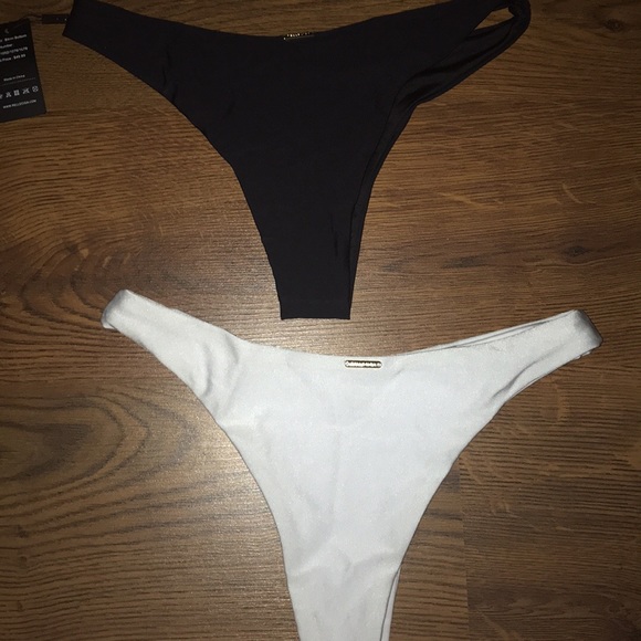 Black Bikini Bottoms and White Bikini Bottoms - Picture 2 of 5